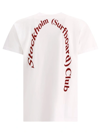 Shop Stockholm Surfboard Club "alko" T-shirt In White