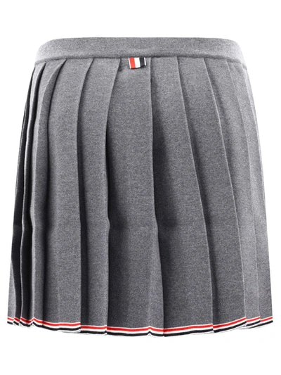 Shop Thom Browne "full Needle" Skirt In Grey