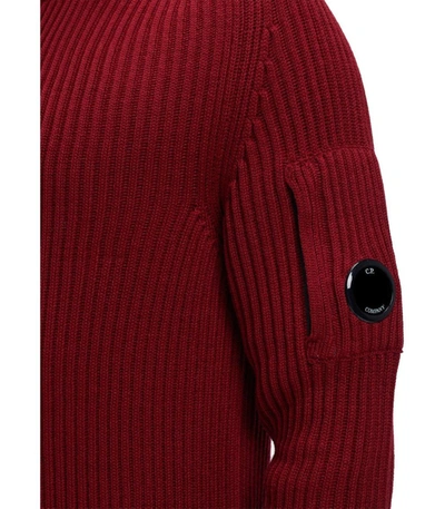 Shop Cp Company X Clarks C.p. Company  Ketchup Ribbed Rewneck Jumper In Red