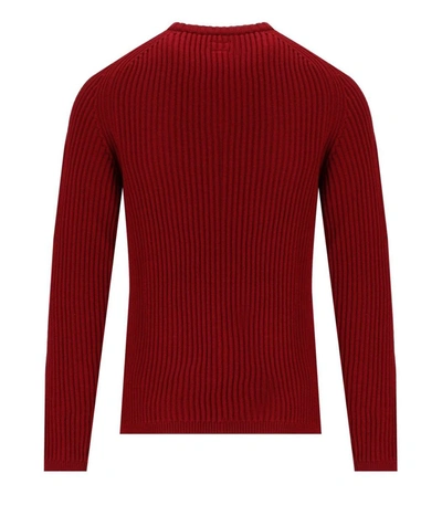 Shop Cp Company X Clarks C.p. Company  Ketchup Ribbed Rewneck Jumper In Red