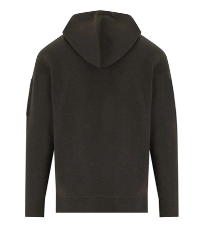 Shop Cp Company X Clarks C.p. Company  Olive Green Hooded Jumper