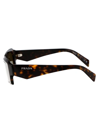 Shop Prada Sunglasses In 19j09z Loden/black