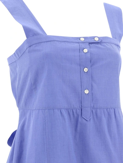 Shop Aspesi Top With Bow In Blue