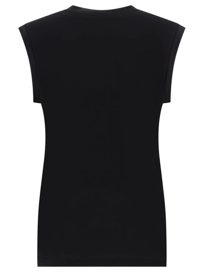 Shop Balmain "" Tank Top With Buttons In Black