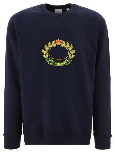Shop Burberry "addiscombe" Sweatshirt In Blue