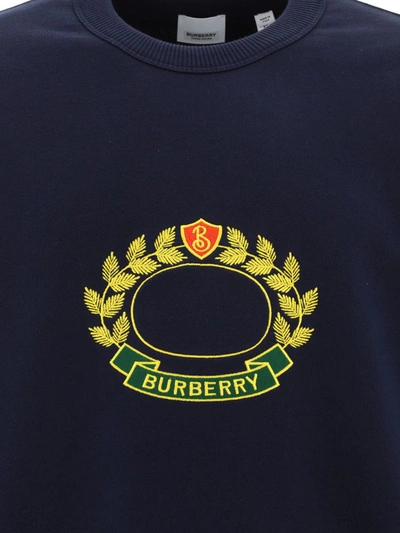Shop Burberry "addiscombe" Sweatshirt In Blue