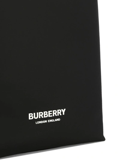 Shop Burberry "artie" Tote Bag In Black