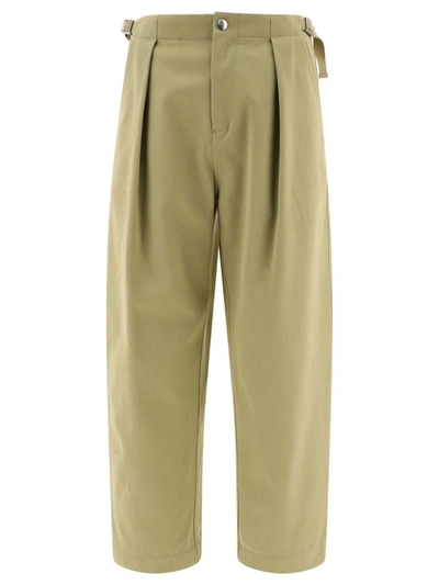 Shop Burberry Wide-leg Trousers In Green