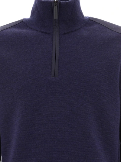 Shop Canada Goose "stormont" Half-zip Sweater In Blue