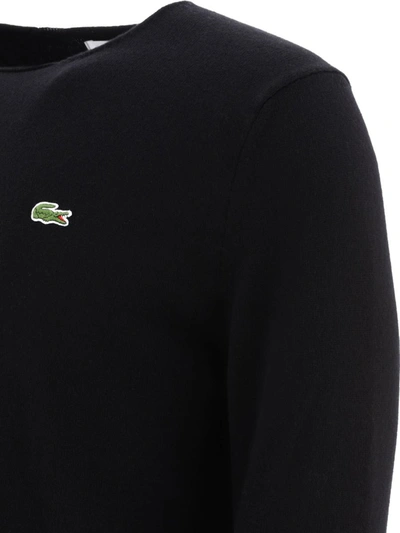 Shop Comme Des Garçons "lacoste X " Sweater In Black