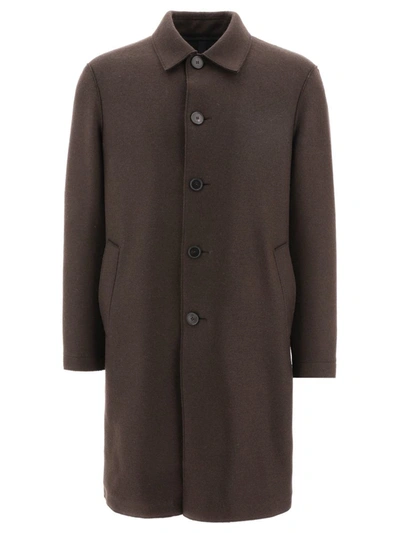 Shop Harris Wharf London "polaire" Coat In Brown