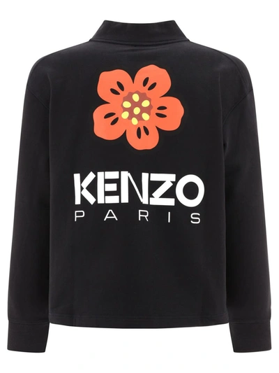 Shop Kenzo "boke Flower" Cardigan In Black