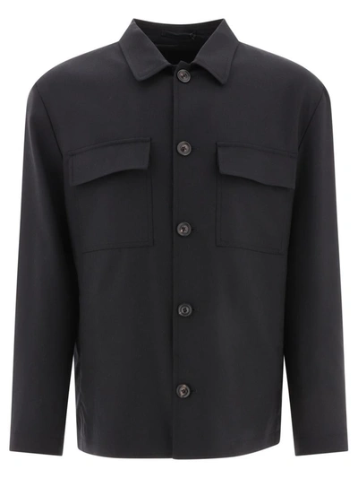 Shop Lardini "ugo" Overshirt In Black