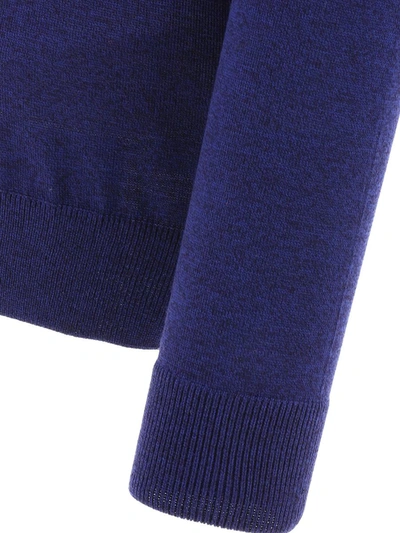Shop Maison Kitsuné "fox Head" Sweater In Blue