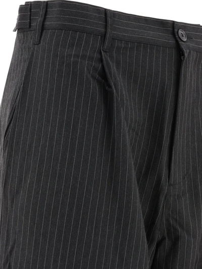 Shop Stussy Stüssy "stripe Volume" Pinstriped Trousers In Black