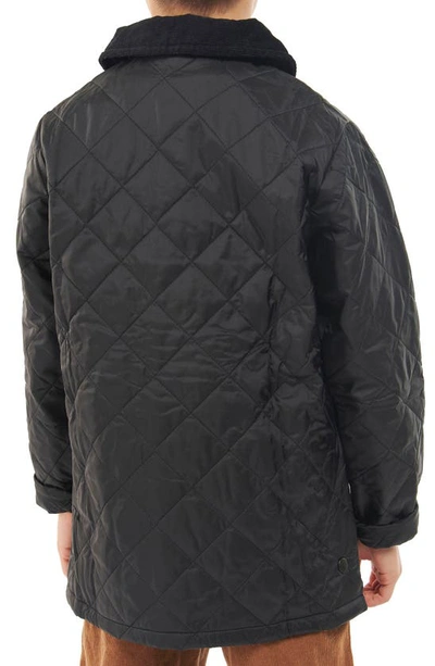 Shop Barbour Kids' Liddesdale Quilted Jacket In Black