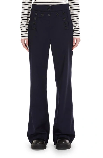 Shop Weekend Max Mara Galli Sailor Pants In Ultramarine