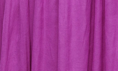 Mango Scoop Neck Satin Dress In Fuchsia