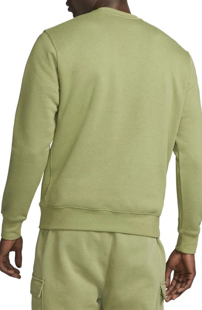 Shop Nike Club Crewneck Sweatshirt In Alligator/ White