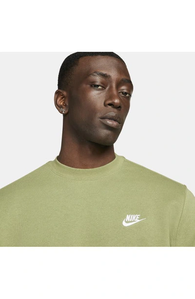 Shop Nike Club Crewneck Sweatshirt In Alligator/ White