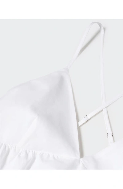 Shop Mango Crossback Cotton Midi Sundress In White
