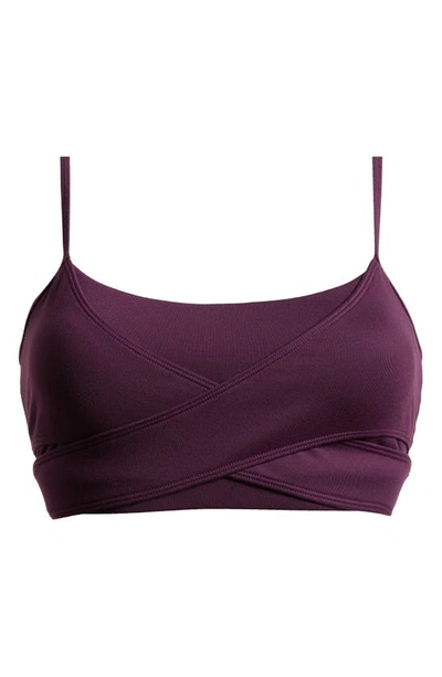 Shop Alo Yoga Alo Airbrush Enso Sports Bra In Dark Plum