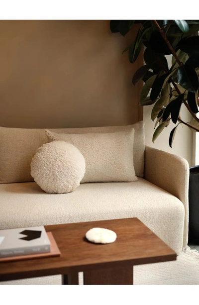 Shop Hommey Round Fleece Pillow Cover In Marshmallow