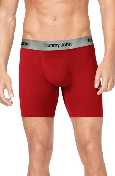 Shop Tommy John Second Skin 6-inch Boxer Briefs In Emboldened Red