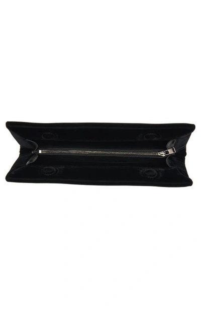 Shop Tom Ford Ava Crystal Embellished Velvet Clutch In 1n001 Black