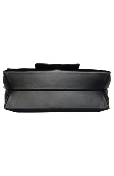 Shop Tom Ford Medium T Leather Shoulder Bag In Black