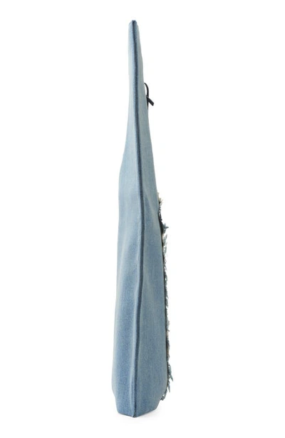 Shop Tom Ford Alix Flat Patchwork Panel Denim Shoulder Bag In 3ln09 Blue/ Black