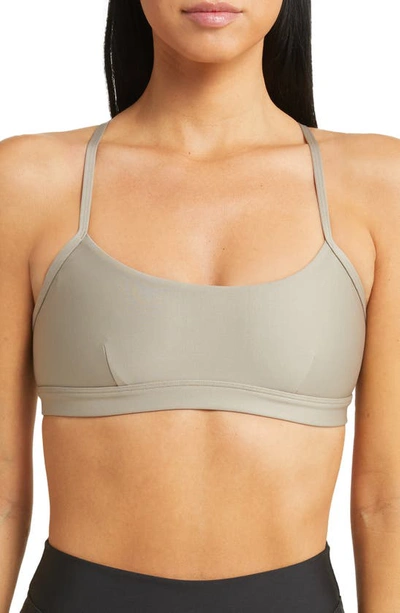 Shop Alo Yoga Airlift Intrigue Bra In Gravel