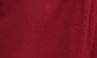 Mango Long Sleeve Faux Wrap Minidress In Burgundy