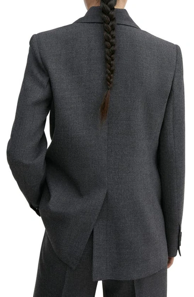 Shop Mango Structured Suiting Jacket In Medium Heather Grey