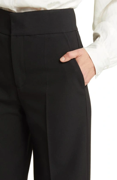 Shop Frame High Waist Wide Leg Trousers In Black