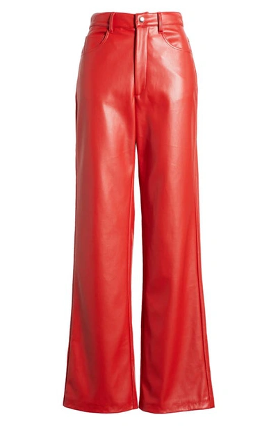 Shop Wayf X Jourdan Sloane Giselle Faux Leather Pants In Red