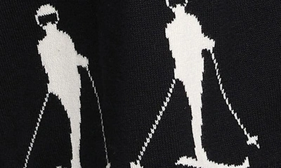 Shop Alp N Rock Dani Skier Jacquard Organic Cotton Blend Turtleneck Sweater In Black