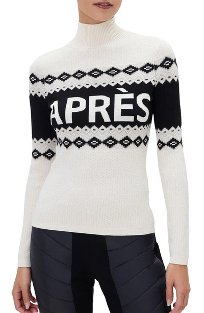 Shop Alp N Rock Aurora Jacquard Mock Neck Sweater In Ivory