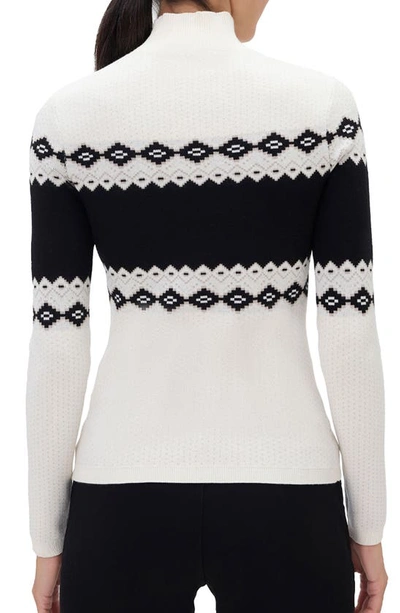 Shop Alp N Rock Aurora Jacquard Mock Neck Sweater In Ivory