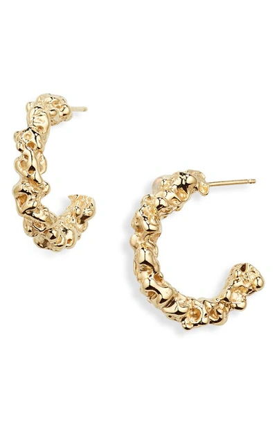 Shop Faris Roca Hoop Earrings In Gold