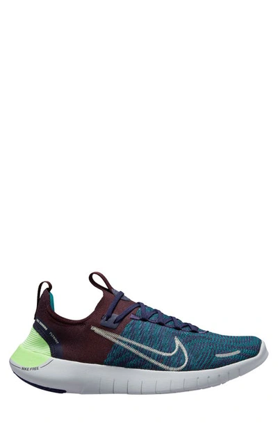 Shop Nike Free Run Flyknit Next Nature Running Shoe In Geode Teal/ Sea Glass/ Purple