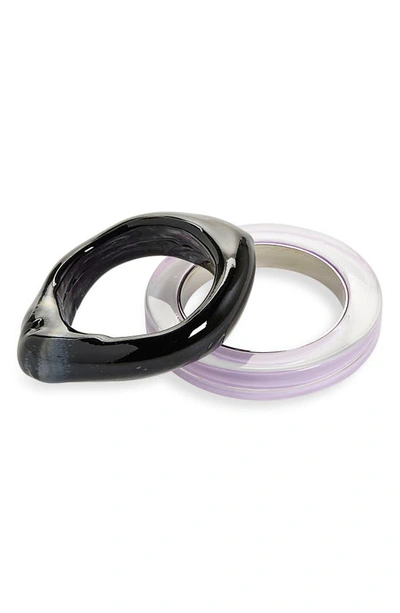 Shop Dries Van Noten Set Of 2 Bangle Bracelets In Lilac 403