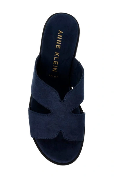 Shop Anne Klein Timmy Slide Sandal In Navy