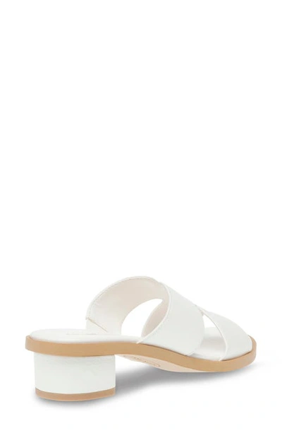 Shop Anne Klein Timmy Slide Sandal In White Smooth