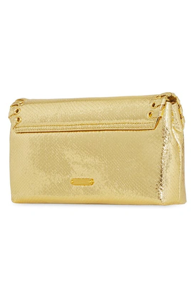 Shop Rebecca Minkoff Whip Envelope Flap Clutch In Gold