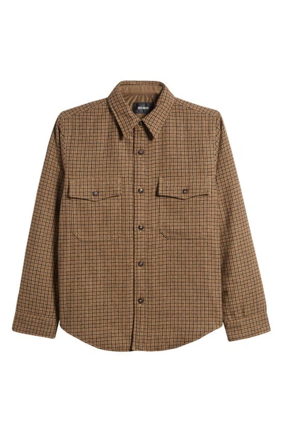 Shop Buck Mason Check Wool Blend Twill Jacket In Khaki / Olive