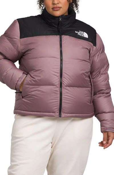 Shop The North Face 1996 Retro Nuptse® 700 Fill Power Down Packable Jacket In Fawn Grey/ Tnf Black