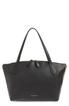 BURBERRY 'Welburn' Derby House Check Leather Tote