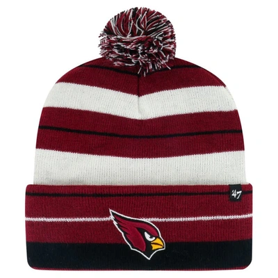 Shop 47 ' Cardinal Arizona Cardinals Powerline Cuffed Knit Hat With Pom