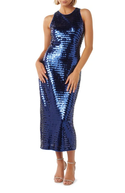 Shop Ever New Lolita Sequin Cocktail Midi Dress In Navy
